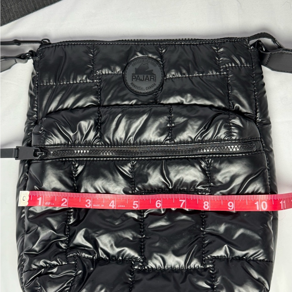 Pajar Canada Black Shiny Quilted Hobo Cross Body - Picture 3 of 6